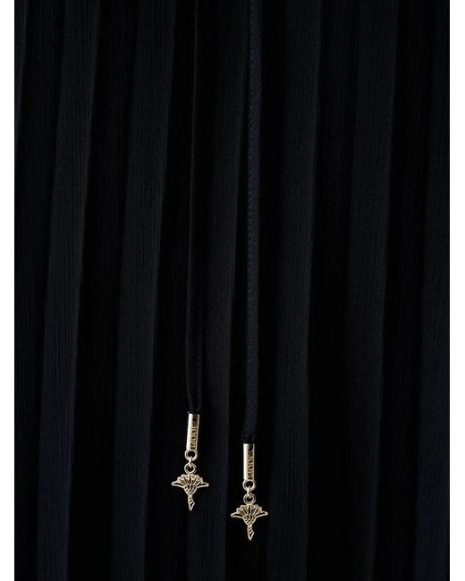 Joop! Black Pleated Long-Sleeve Midi Dress