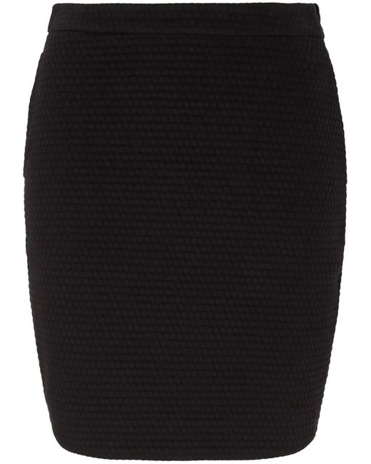 Gonna Con Vita Elasticizzata di Emporio Armani in Black