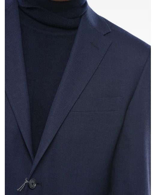 Corneliani Blue Single-Breasted Blazer for men