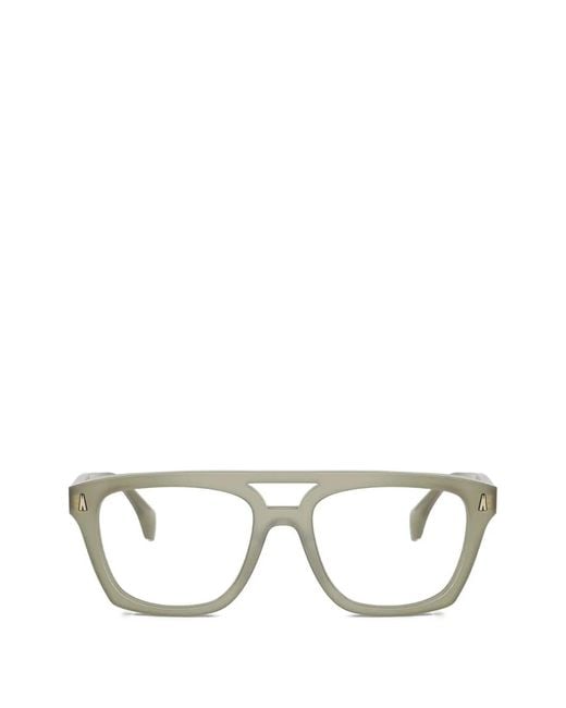Moncler Gray Brille Mit Eckigem Gestell