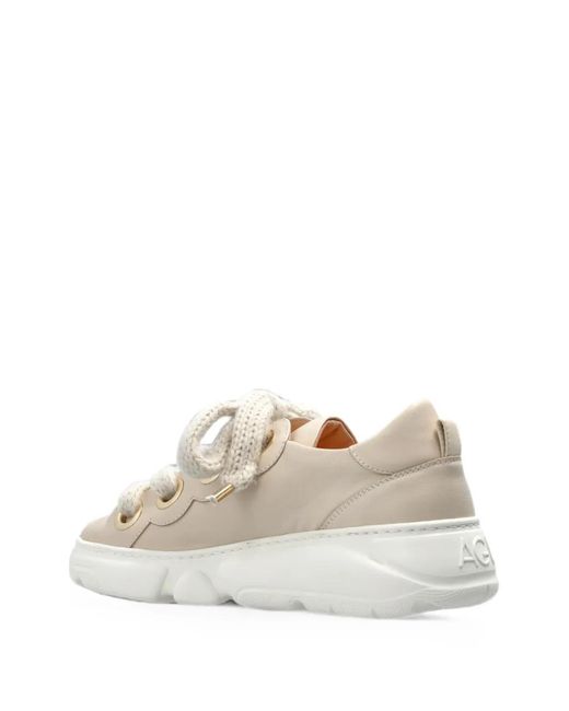 Agl Attilio Giusti Leombruni White Soft Bubble Leather Sneakers