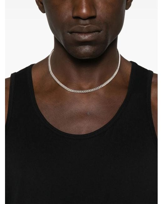 Sunspel Black Cotton Tank Top for men