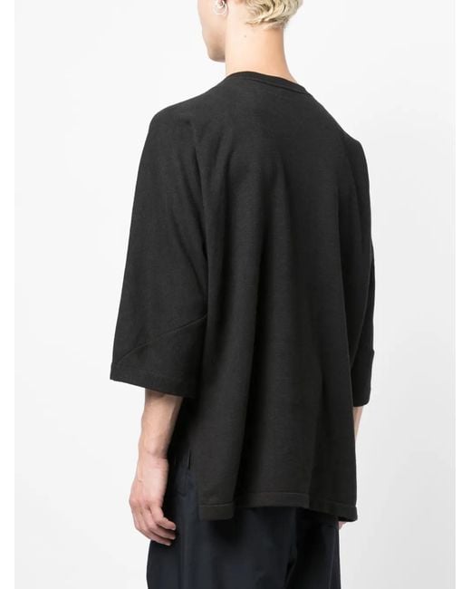 Maharishi Black Crew-Neck Knitted T-Shirt for men