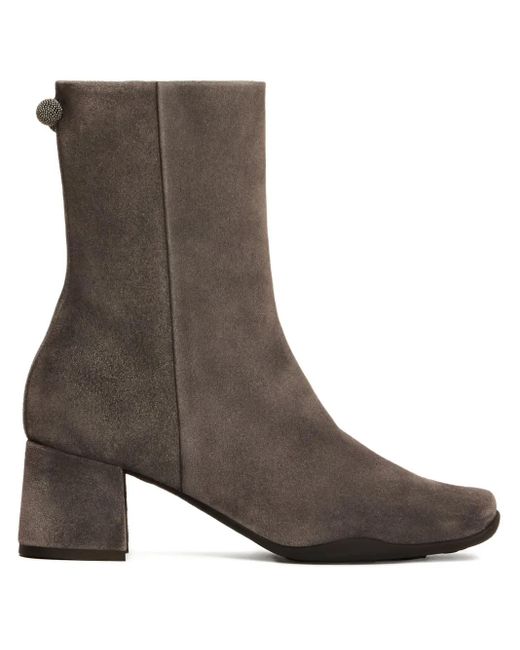 Fabiana Filippi Brown Embellished Block-Heel Boots