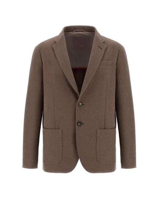 Blazer Con Botones Herno de hombre de color Brown