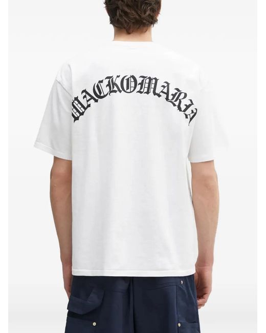 Wacko Maria White Logo-Print Short-Sleeve T-Shirt for men