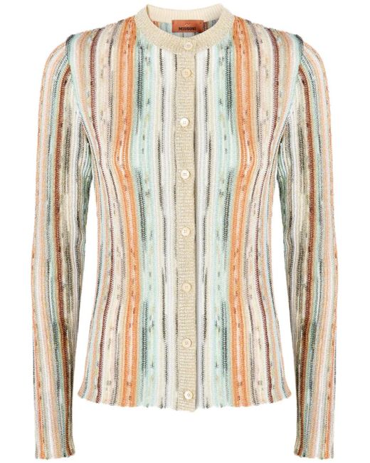Missoni ストライプ カーディガン Natural