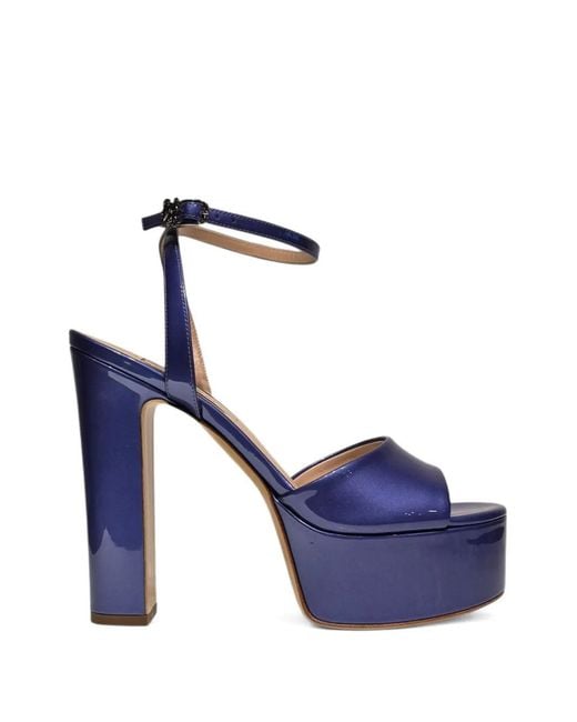 Casadei Blue Sandales À Plateforme