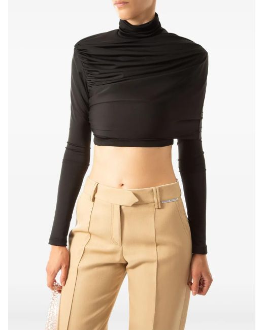Aleksandre Akhalkatsishvili Black Jersey Crop Top