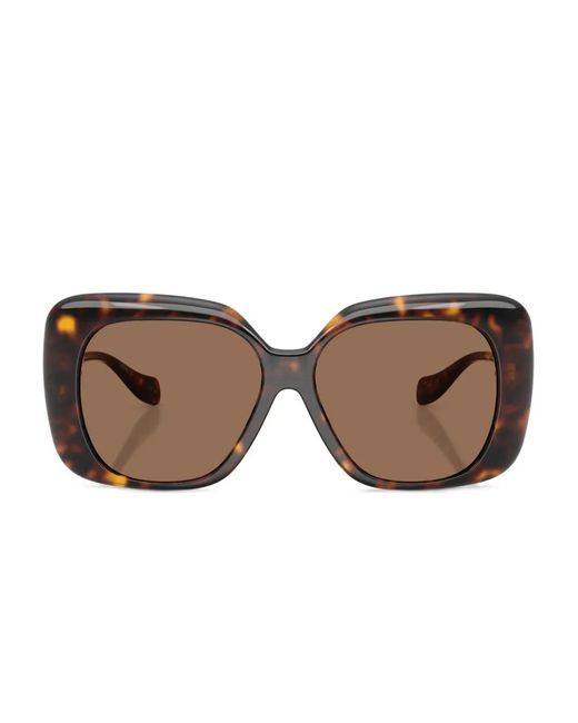 Versace Brown Medusa Square-Frame Sunglasses