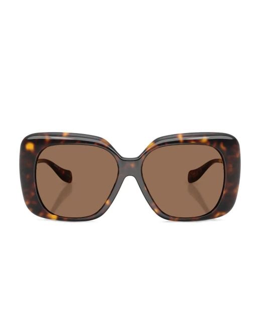 Versace Brown Medusa Square-Frame Sunglasses