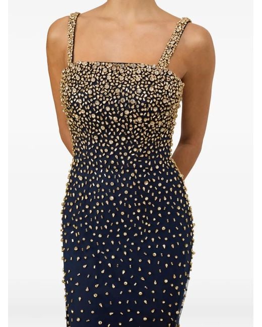 Jenny Packham Blue Cherry Crystal-Embellished Gown