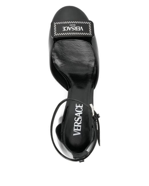 Versace Black Leather 80Mm Pumps