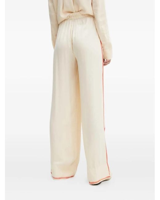 Stine Goya Natural Stripe-detail Drawstring Track Pants