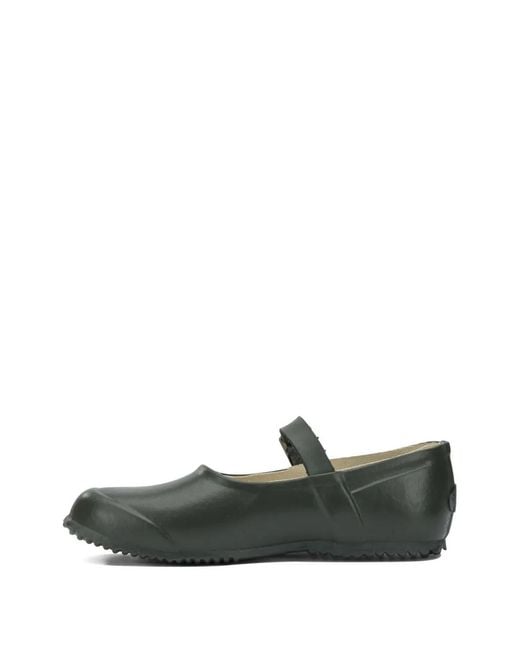 Superga Green Buckled-Strap Ballet Flats