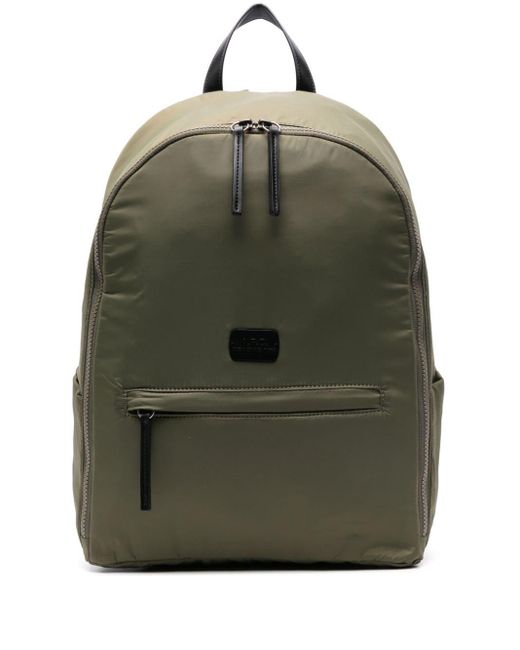 A.P.C. Green Blake Logo-patch Backpack for men