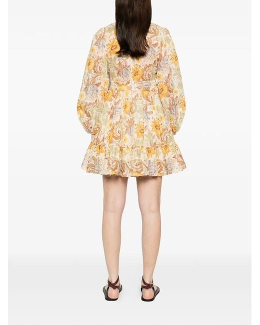 Zimmermann Natural Daylight Frill Mini Dress