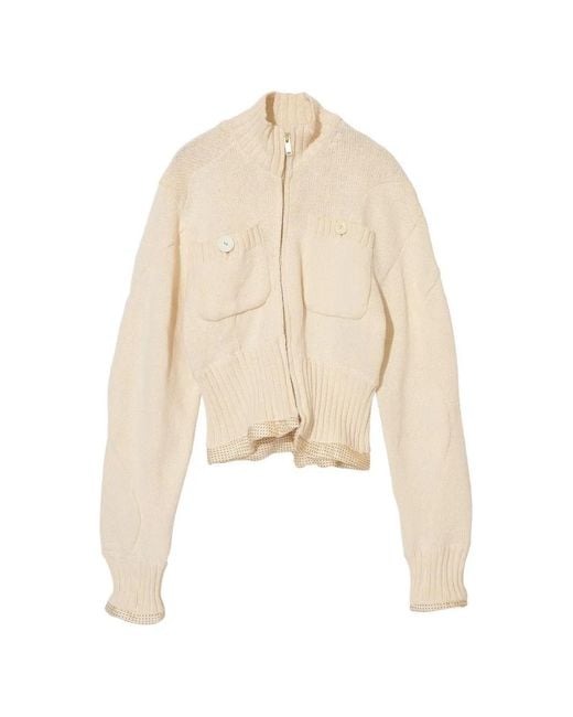 Undercover White Zip Pocket Cardigan