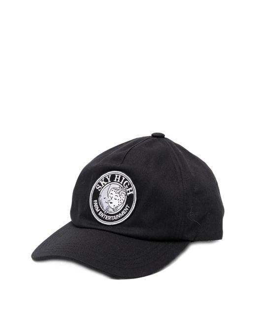 Sky High Farm Black Patched Cap