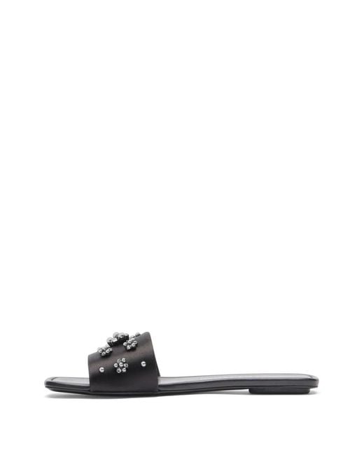 Stuart Weitzman White Poppy Slides
