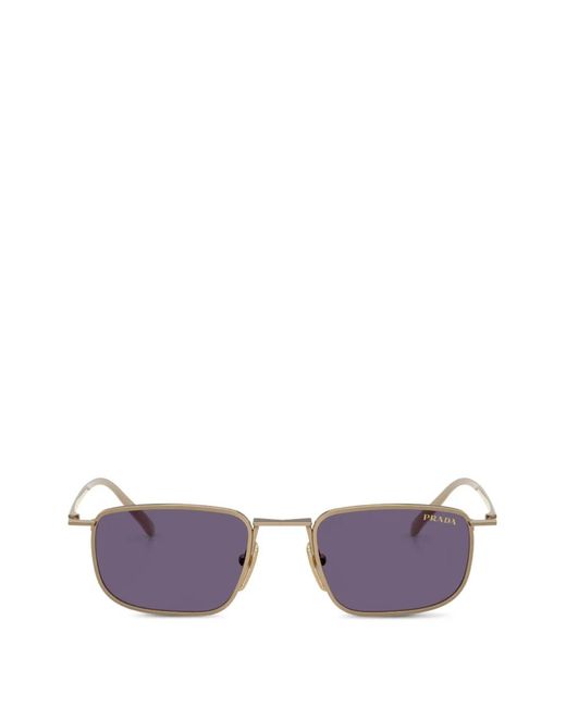 Prada Purple Rectangle-Frame Sunglasses