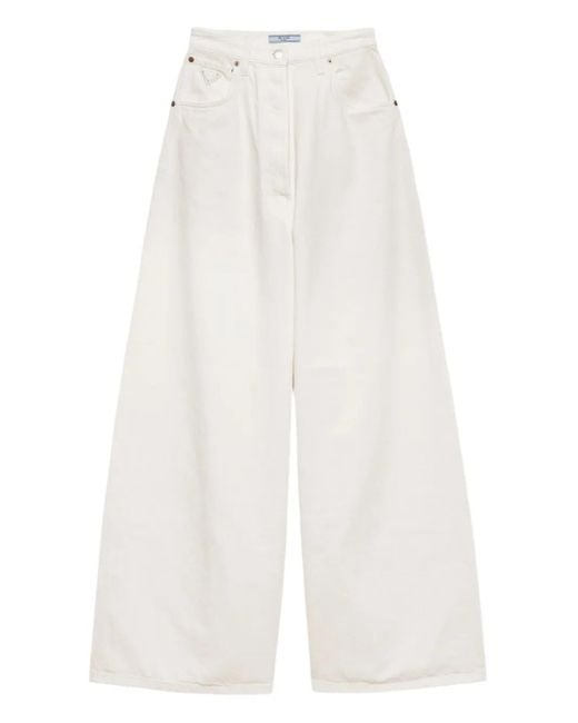 Prada White Cotton Jeans