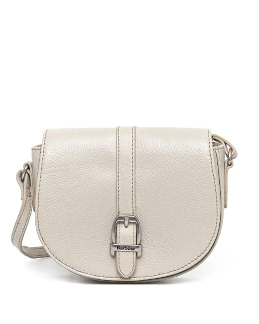 Barbour Natural Laire Buckle-Fastening Leather Crossbody Bag
