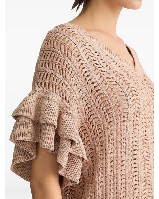 Liu Jo Natural Fine-Knit T-Shirt