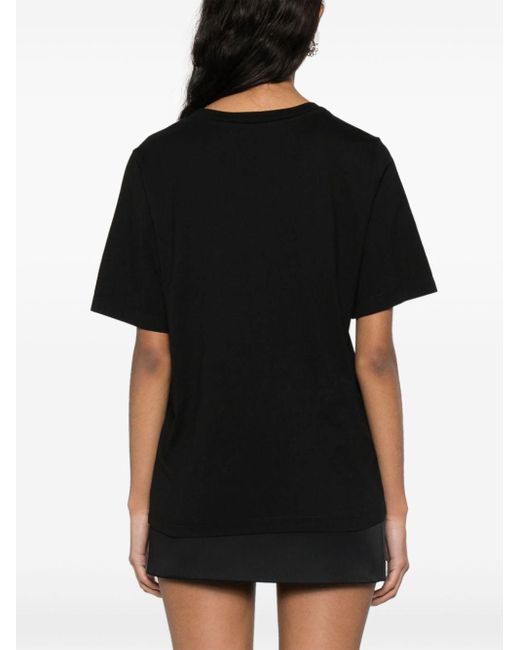 T-shirt à logo strassé DSquared² en coloris Black