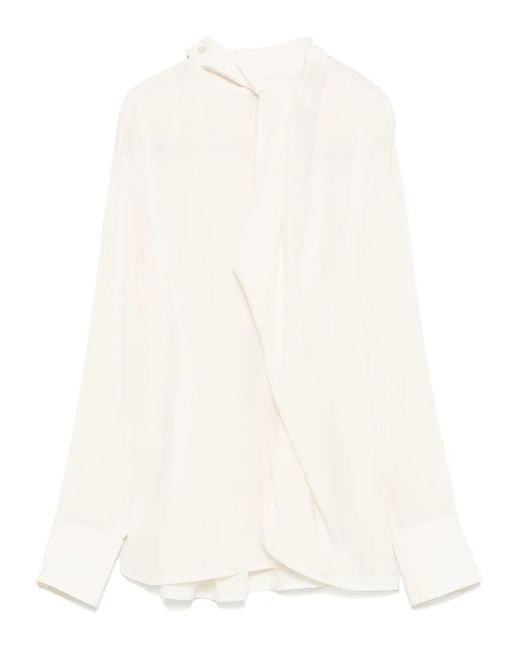 Victoria Beckham White Ivory Silk Blouse
