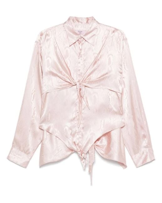 Martine Rose Pink Knotted Shirt