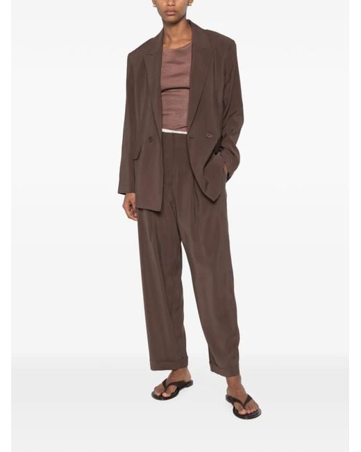 ViCOLO Brown Double-Breasted Blazer