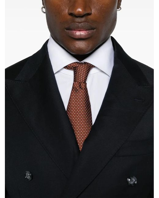 Barba Napoli Black Virgin-Wool Suit for men