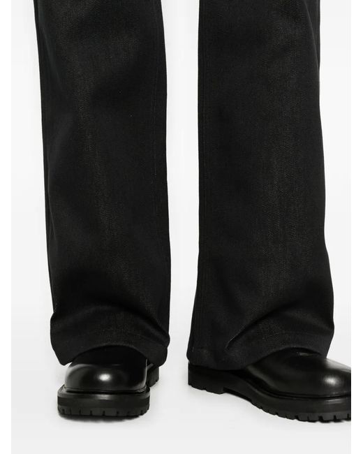 Rier Black Straight Leg Trousers for men