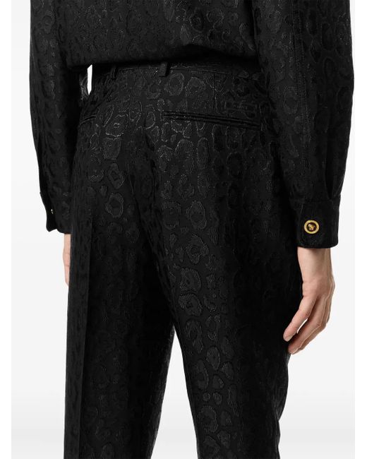 Versace Broek Met Luipaardprint in het Black voor heren