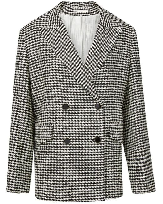 Blazer Hutchinson À Motif Pied-De-Poule Veronica Beard en coloris Gray
