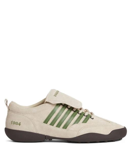 DSquared² Natural Logo-Embroidered Sneakers for men