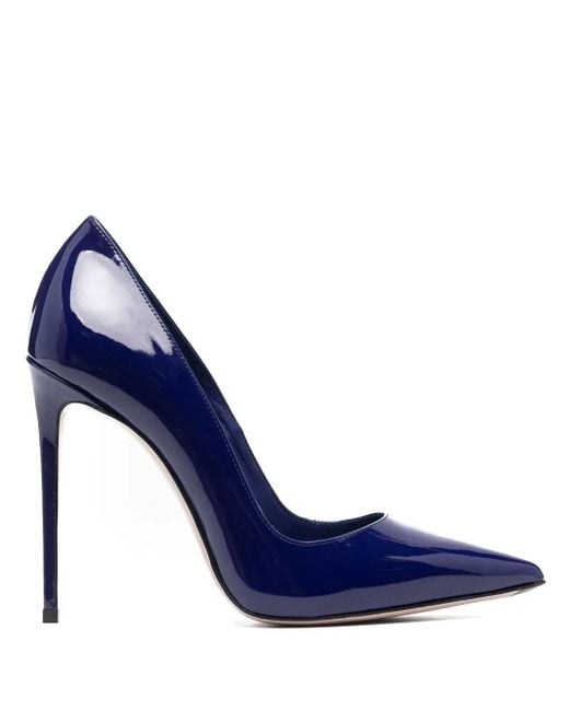 Le Silla Blue 125Mm Eva Patent Leather Pumps
