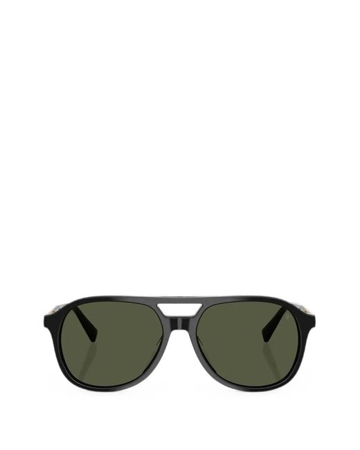 Brunello Cucinelli Green Pilot-Frame Sunglasses