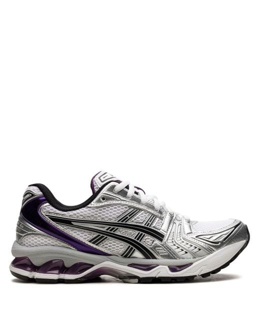 Asics White Gel-Kayano 14 "Dark Grape" Sneakers