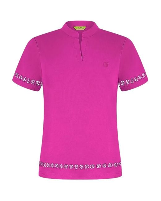 Camiseta de algodón Shanghai Tang de color Pink