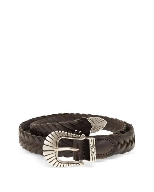 Alberto Luti Gray Braided-Effect Belt for men