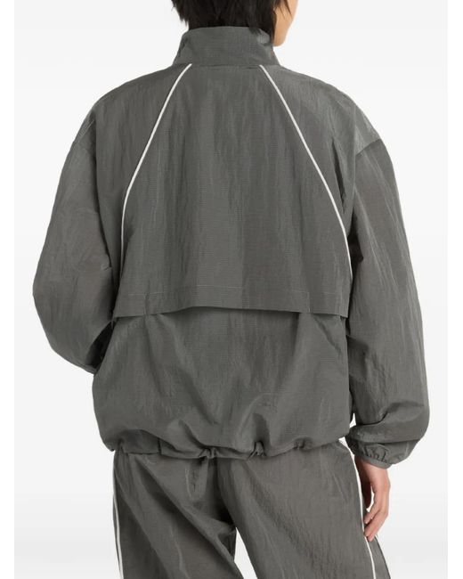 New Balance Gray Sport Legacy Piping-Detail Jacket