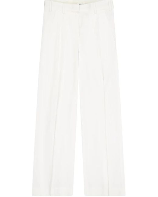 Laneus プリーツ ワイドパンツ White