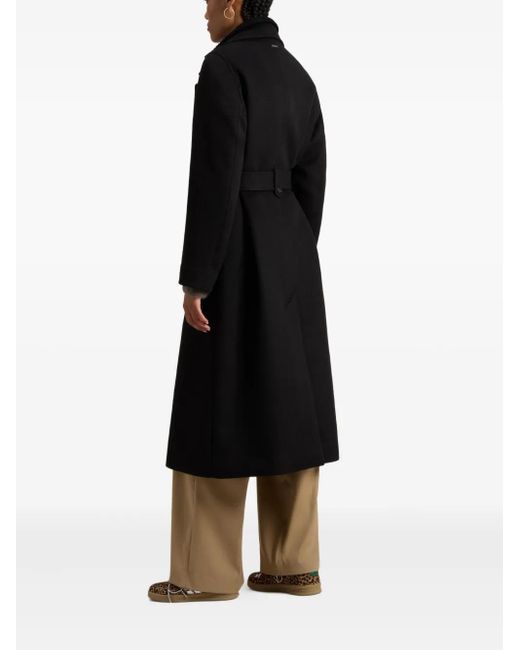 Woolrich Black Wool-Blend Coat