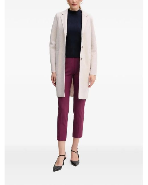Ouí White Manteau Mayson À Simple Boutonnage