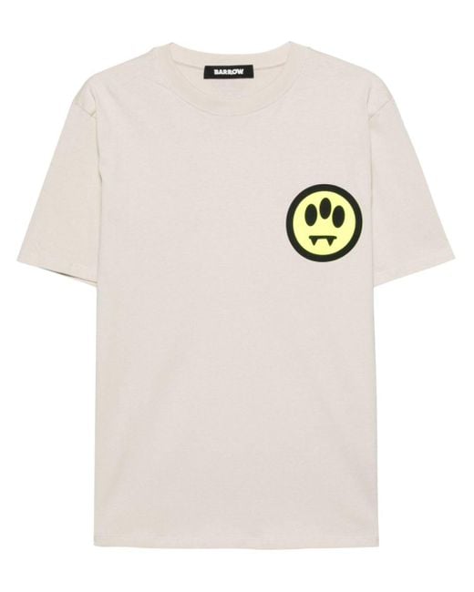 T-shirt en coton à logo imprimé Barrow en coloris White