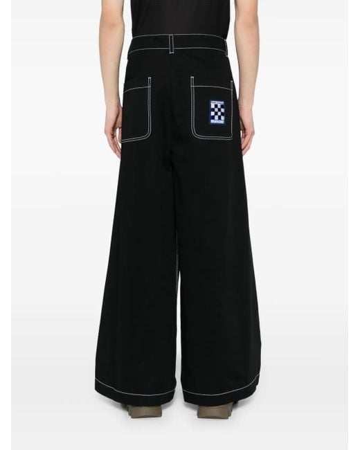 Palm Angels x Moncler Black X Palm Angels Wide-Leg Trousers for men