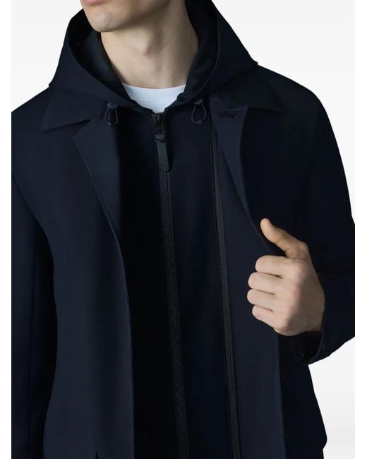 Mackage Blue Mathia Hooded Pocket Coat for men