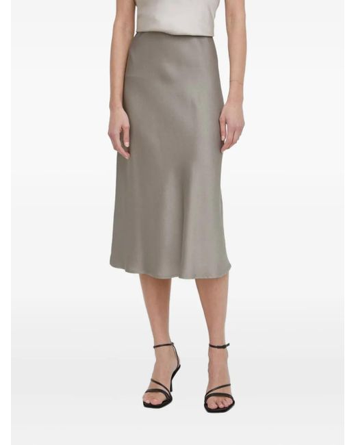 Drykorn High Waist Midi-Rok in het Gray
